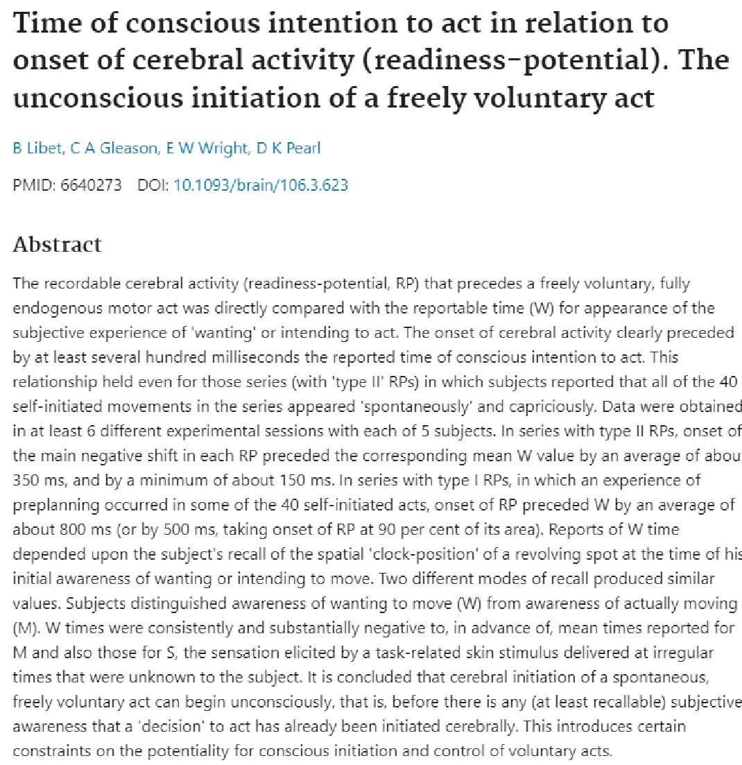 Libet 1983
